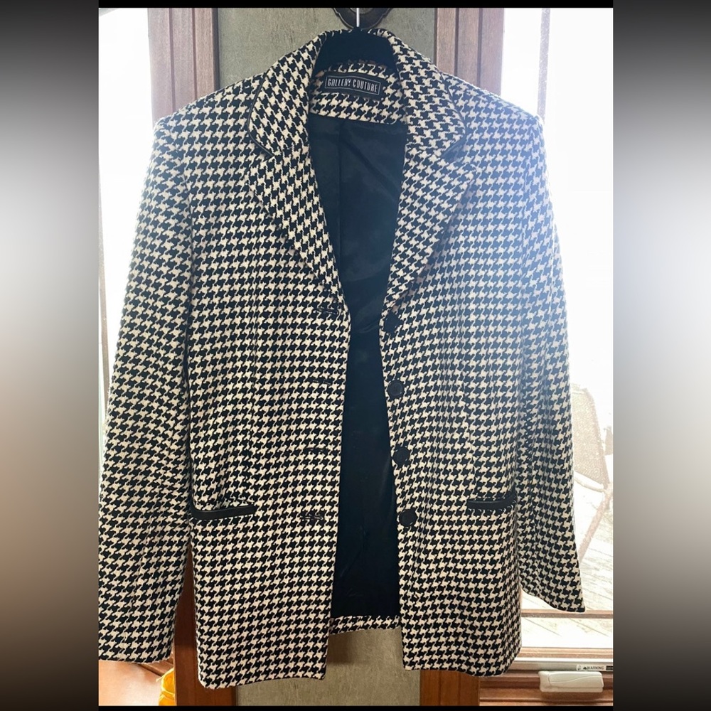 Gallery couture Houndstooth blazer - wool